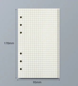 45 Sheets A5 A6 A7 Loose Leaf Notebook Refill Spiral Binder Inner Page Line Blank craft  Grid Inside Paper Stationery Beauty World Shop