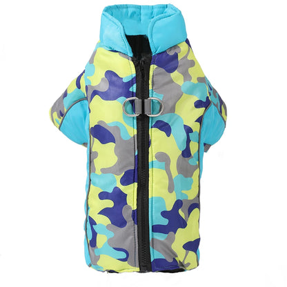 Warm Pet Clothes With D-ring Reflective Dog Jumpsuit For Small Medium Dogs Camouflage Puppy Coat For Winter Chihuahua Pug Jacket Beauty World Shop