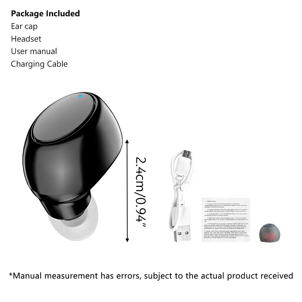 X6 Single-Side Headset Mini Bluetooth Sports Invisible Headset Car Single-Ear In-Ear 5.0 Small Headset Beauty World Shop
