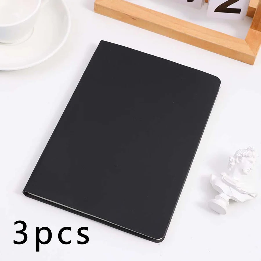 A5 Soft Leather Notebook, 120 Pages, Office Stationery, Waterproof Cover, Comfortable Touch, Hot Selling Beauty World Shop