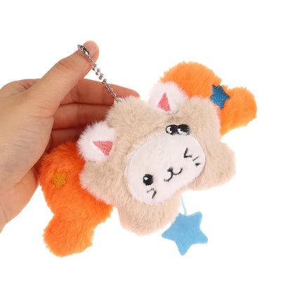 1PC Star Pendant Key Chain Doll Album Plush Pendant Doll School Bag Decoration Gifts Beauty World Shop
