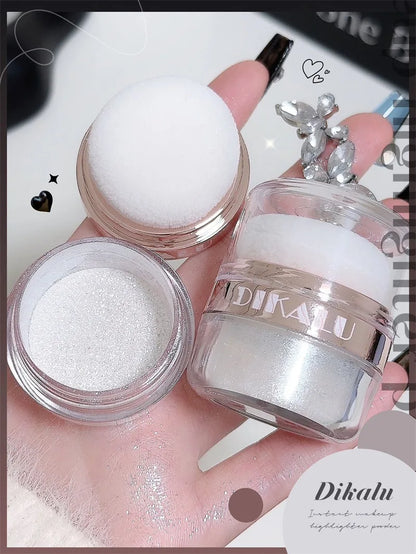 Sparkling Fairy Powder Highlighter -Shimmering Contour Blush for Brightening and Defining Your Features Create a Sparkling Look Beauty Trend Shop