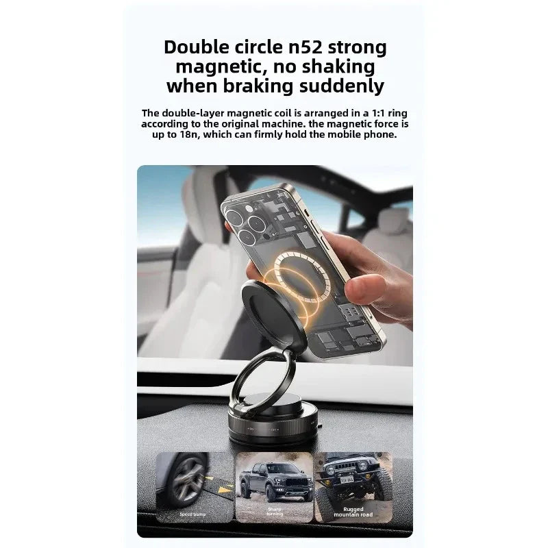 T30 Vacuum Magnetic Phone Holder Stand, for Magsafe Suction Cup Phone MountAdjustable Swivel Lock, for Your Car/Gym/Mirror Beauty Trend Shop