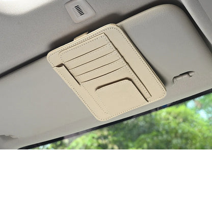 Car Sun Visor Organizer Multi-Pocket Business Card Storage Management Sunglasses Holder Visor Accessories Auto Interior Beauty World Shop