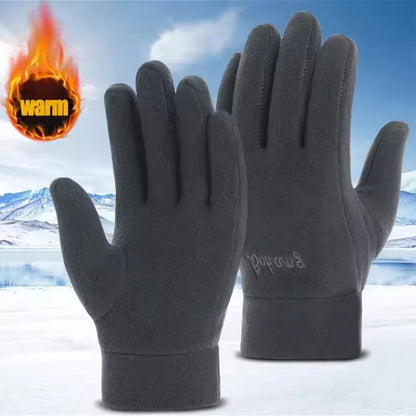 Mens Winter Gloves Thicken Thermal Warm Fleece Full Finger Gloves Cold Resistance Windproof Outdoor Skiing Cycling Mittens Women Beauty World Shop