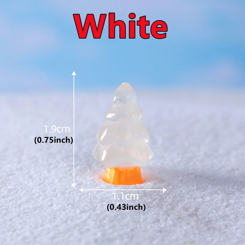 Luminous Figurine Miniature Cute Noctilucent Christmas Tree Micro Landscape Ornaments for Home Decorations Tabletop Beauty World Shop