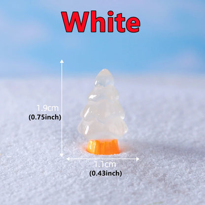 Luminous Figurine Miniature Cute Noctilucent Christmas Tree Micro Landscape Ornaments for Home Decorations Tabletop Beauty World Shop
