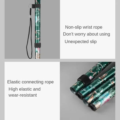 Outdoor Walking Sticks Hiking Camping Mountaineering Poles Telescopic Baton Trekking Poles Folding Cane Crutches Pole Unisex Beauty World Shop