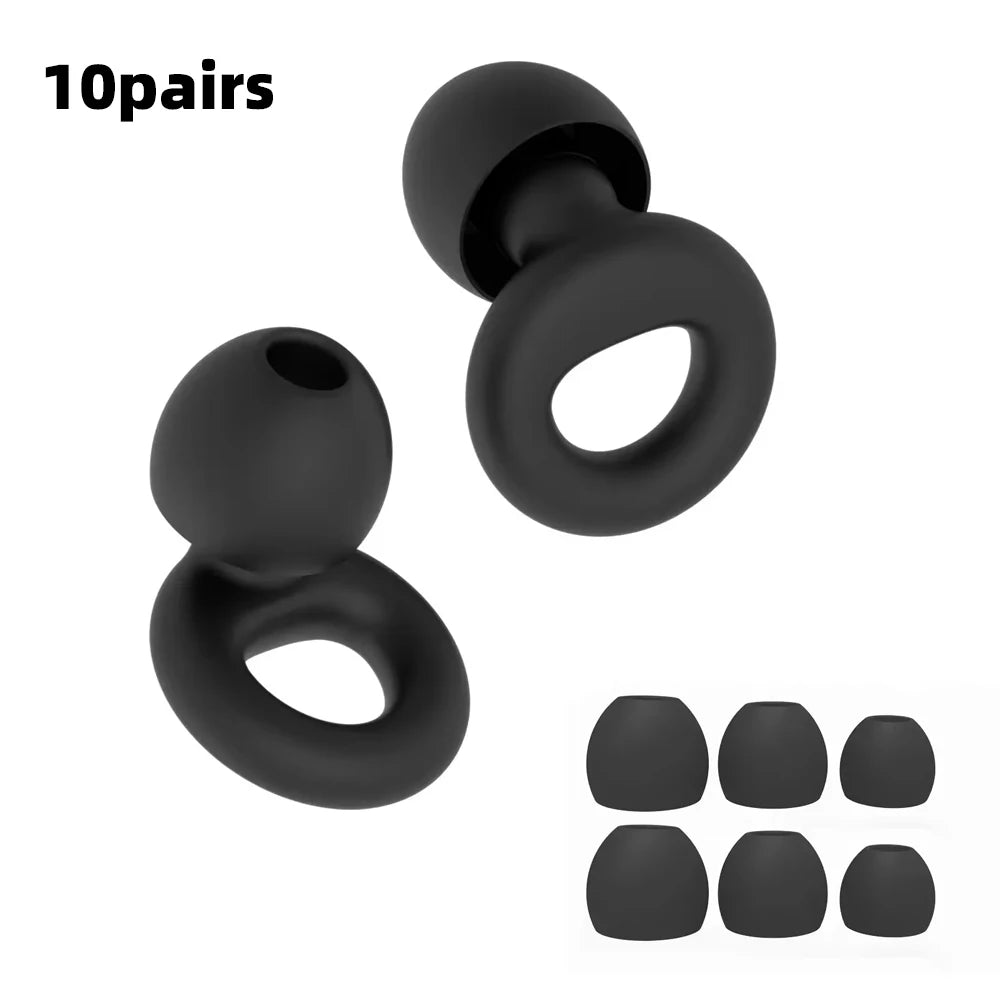 Silicone Earplugs for Swimming Sleep Noise Cancel Noise Reduction-Soundproof Reduce Disturbances -Quality loop Earplugs Beauty World Shop