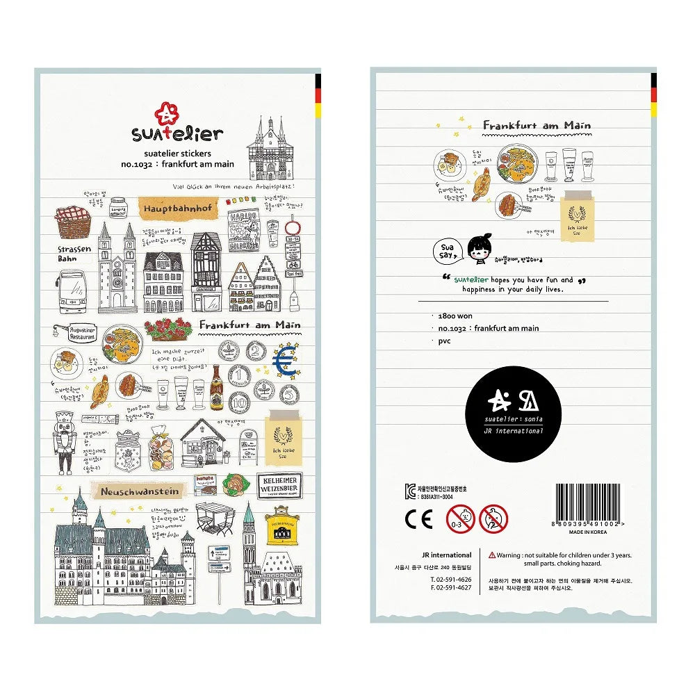 Korean Import Suatelier Travel Home Life Study Friend Stickers Scrapbooking Diy Journaling Diary Stationery Sticker School Gift Beauty World Shop