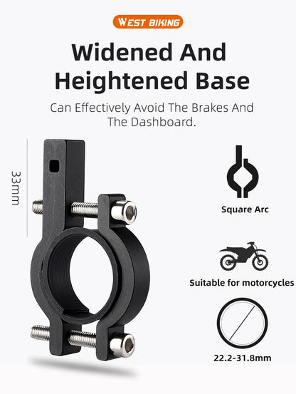 WEST BIKING Bicycle Mobile Phone Holder 360° Rotatable  Aluminum Alloy Phone Holder Five Claws Adjustable MTB Road Bike Bracket Beauty World Shop