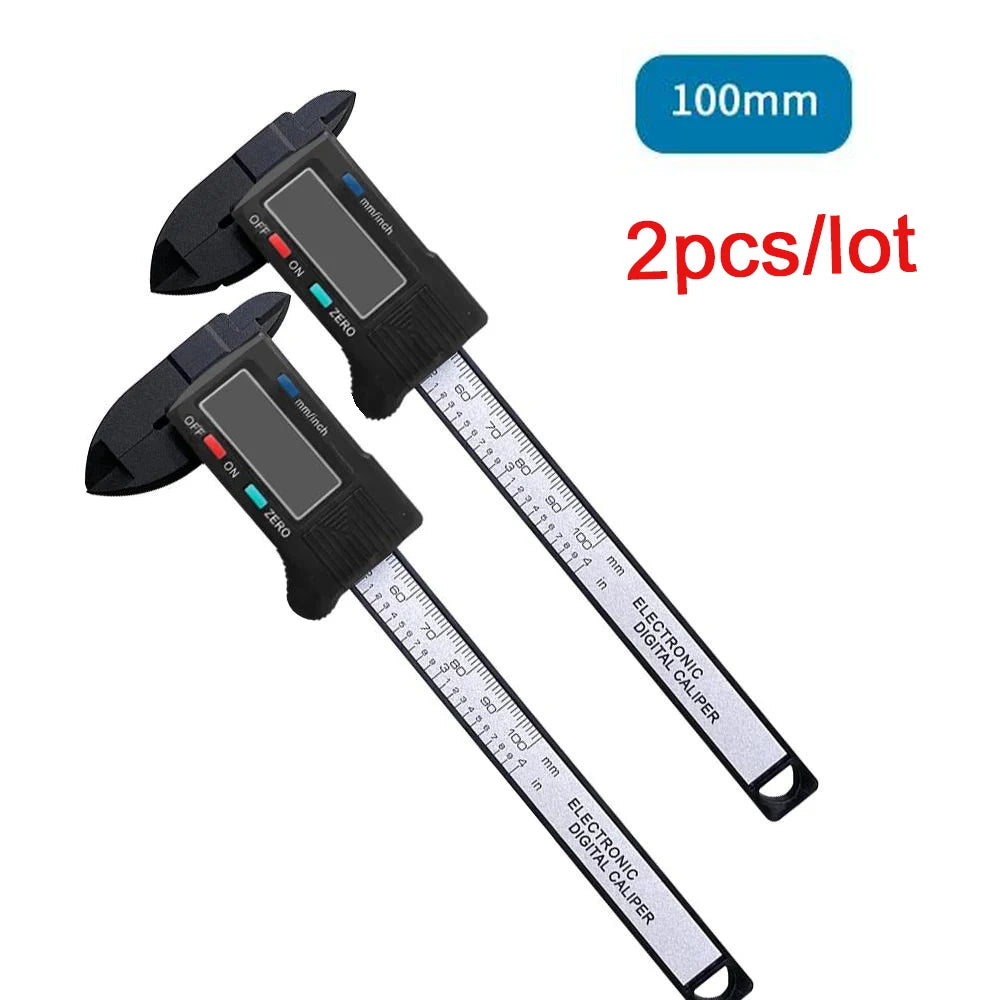 150mm 100mm Electronic Digital Caliper Carbon Fiber Dial Vernier Caliper Gauge Micrometer Measuring Tool Digital Ruler Beauty World Shop