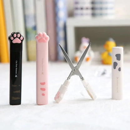 4Style Portable Folding Cat's Paw Scissors Stainless Steel Art Tool Multi-Function Pen-Shaped Scissors for Handbooks  Office Use Beauty World Shop