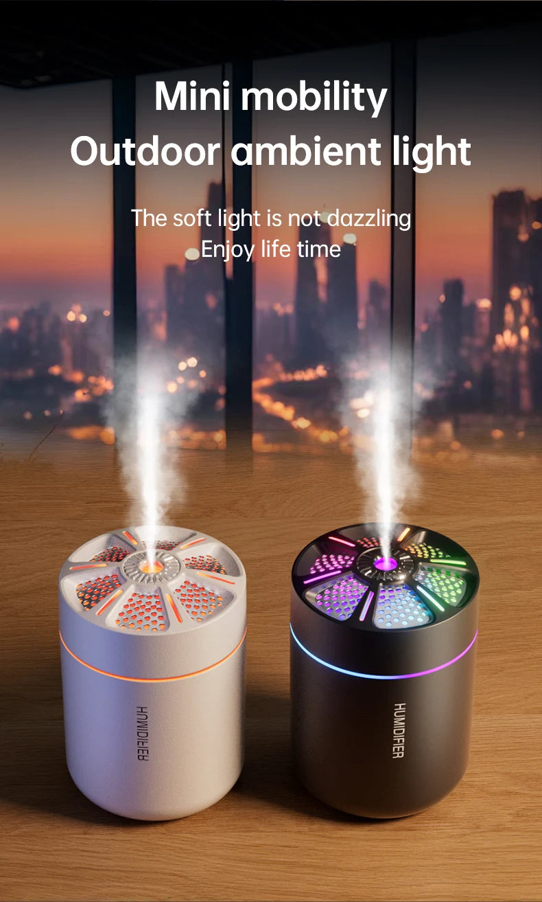 180ML mini air humidifier aromatherapy diffuser essential oil aromatherapy spray household bedroom car mounted mute humidifier Beauty World Shop
