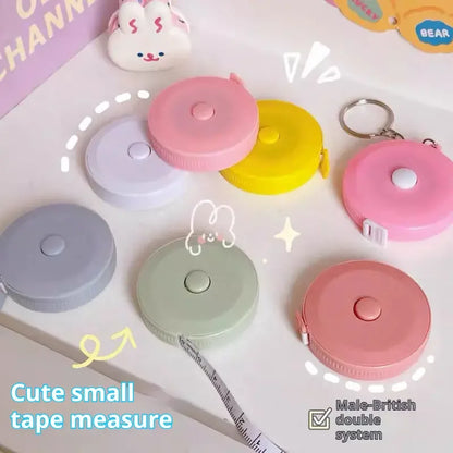 150 cm Cute Mini Soft Tape, Automatic Shrinking Tape Measure, Material Tape Measure, Plastic Tape Measure Beauty World Shop