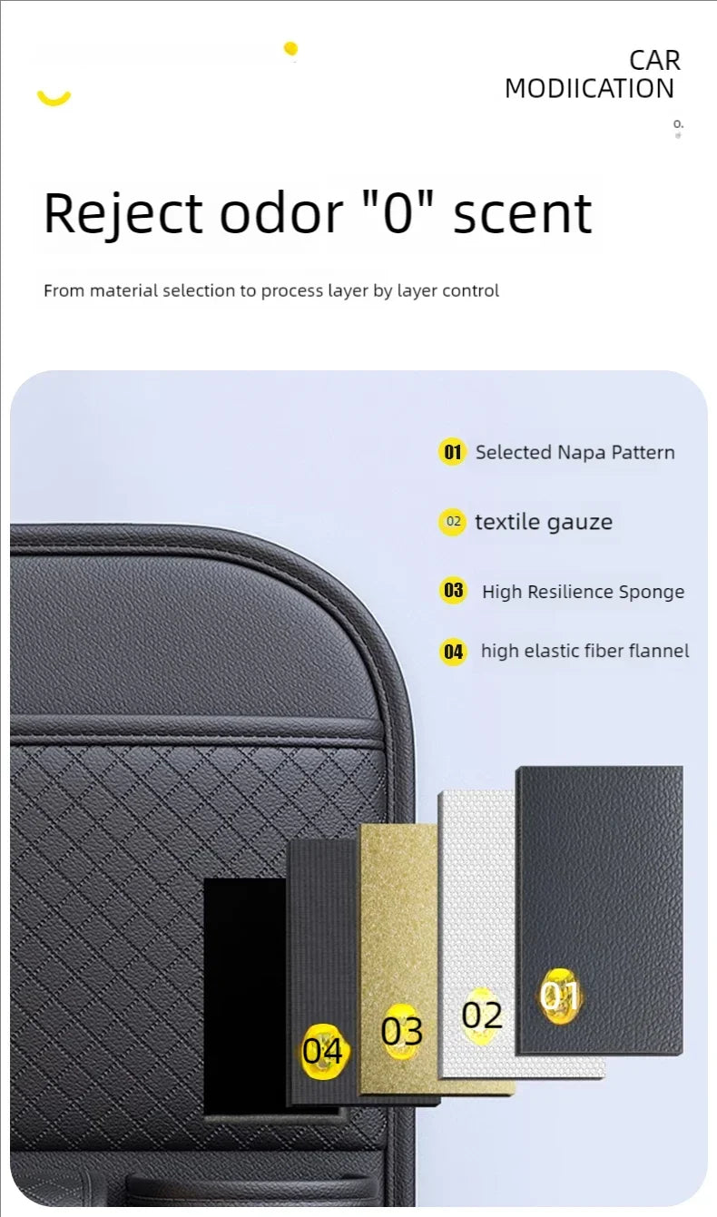 Multi-functional Car Seat Back Organizer High-Capacity Multi-Pocket Backseat Storage Bag Wear-Resistant Anti Kick Mat Beauty World Shop