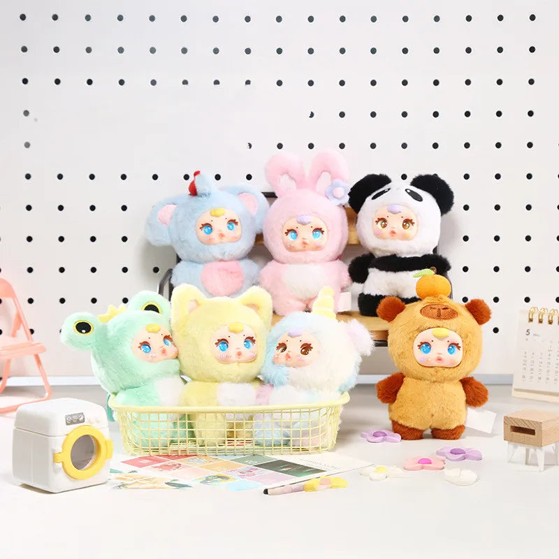 New Cute Milk Candy Capybara Elephantidae Panda Anime Figure Plush Pendant Backpack Decor Blind Box Surprise Toys Birthday Gifts Beauty World Shop
