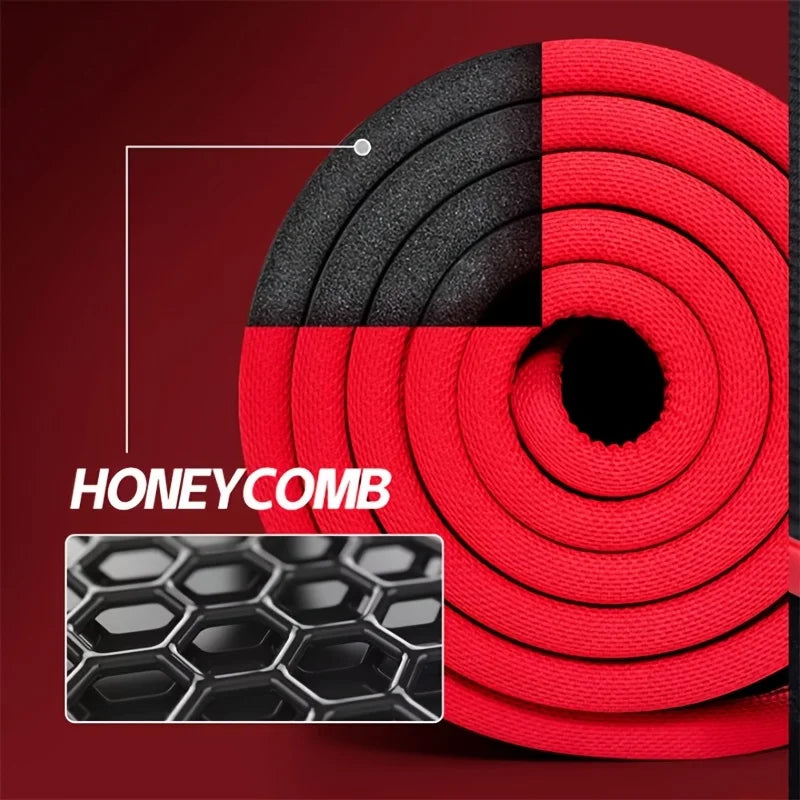 10MM Extra Thick 183cmX62cm Yoga Mats NBR Non-slip Exercise Mat Fitness Tasteless Pilates Workout Gym Mats With Bandage Beauty World Shop