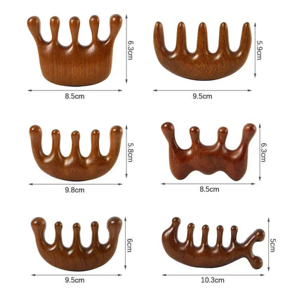 Natural Gua Sha Massage Comb Wide Tooth Facial Massager for Head Face Scalp And Body Guasha Scraping Tool Beauty Trend Shop