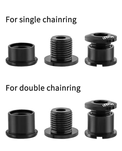 MUQZI 4/5PCS Chainring Bolts Single Double Chainring Screws Mountain Road MTB Bike Crank Bolts 6.5/8.5mm Beauty World Shop