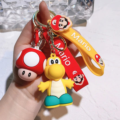 19 Styles Anime Keychain Mario Bros Luigi Toad Bowser Action Figure Model PVC Cartoon Bag Doll Pendant Toys Gift Beauty World Shop