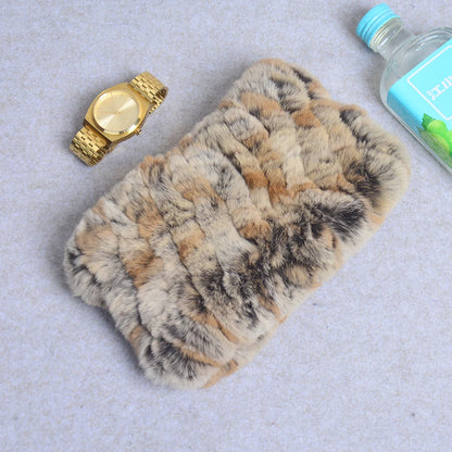 Women Handmade Stretch 100% Real Rabbit Fur Scarf Knit Genuine Rex Rabbit Fur Headbands Girls Natural Rabbit Fur Ring Scarves Beauty World Shop