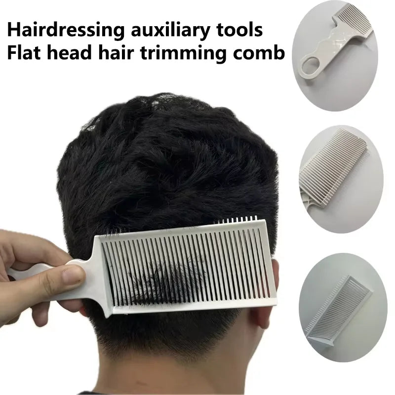 2Pcs Fading Comb Professional Barber Clipper Blending Flat Top Hair Cutting Comb For Men Heat Resistant Comb Salon Styling Tool Beauty World Shop