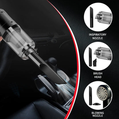 Handheld Car Vacuum Cleaner, 15000PA Portable Cordless, Dual use of blowing and suctionMulti-Nozzles, for Car, Home, Pet, Office Beauty World Shop