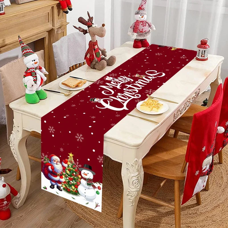 Christmas Table Runner Merry Christmas Decoration For Home Xmas Table Decor 2025 Navidad Notal Noel Ornament Happy New Year 2026 Beauty World Shop