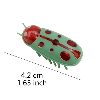 Funny Electric Bugs Catnip Toy Automatic Tunnel Mini Robot Bug Vibration Insect Toys For Cats Battery Operated Cockroach Ladybug Beauty World Shop