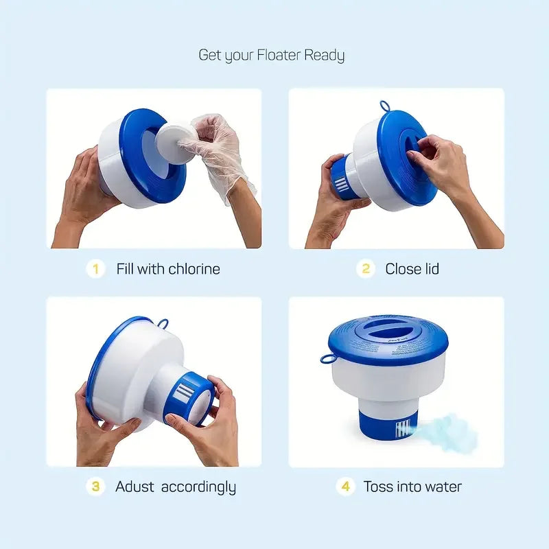 Enduring Pool Floating Dispenser - Automatic Sterilizer for Chlorine Tablets ,Chemical Floater Beauty World Shop