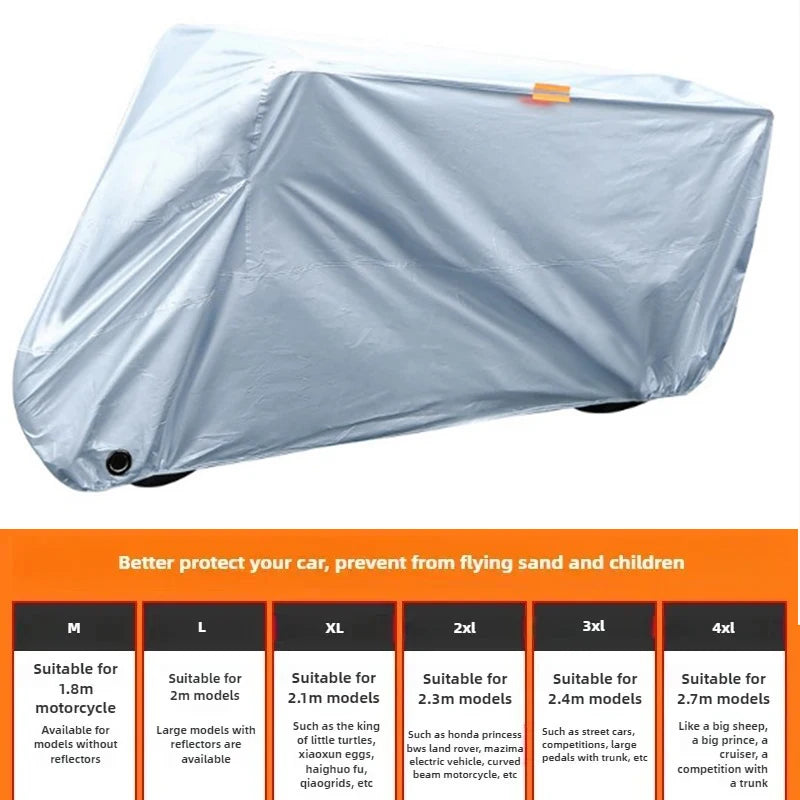 Motorcycle Thick 190T Waterproof Universal Outdoor Uv Electric Bike Protective Motorbike Dust Rain Sunshade Cover for All Season Beauty World Shop