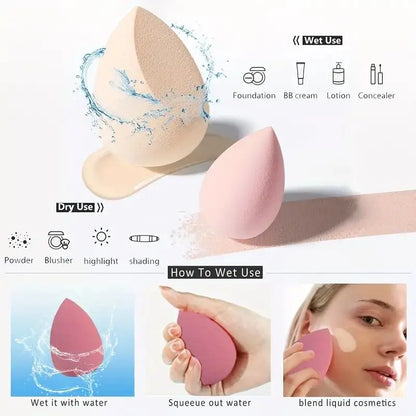 5 Bags of Beauty Eggs Makeup Sponge (Beauty Egg), Foundation Make-Up Mixed Beauty Sponge, Flawless Liquid, Cream and Powder, Mu Beauty World Shop