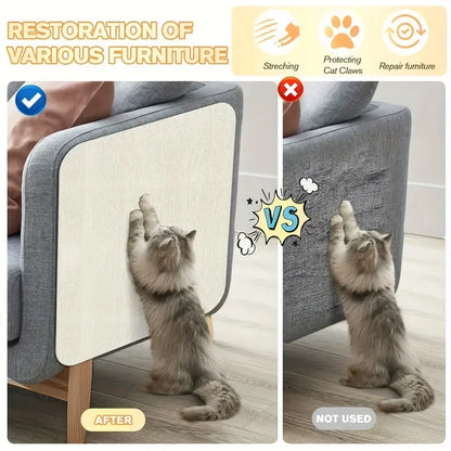 Trimmable Cat Scratch Mat Self-Adhesive Cats Scratch Carpet Anti Cat Scratcher Furniture Couch Corner Indoor Sofa Wall Protector Beauty World Shop