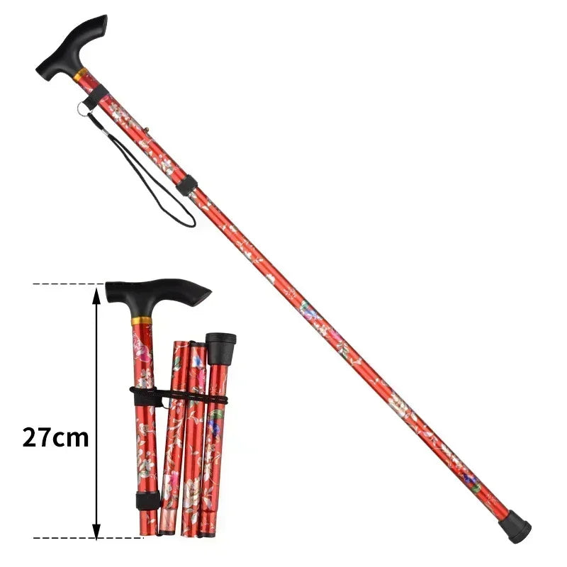 Outdoor Walking Sticks Hiking Camping Mountaineering Poles Telescopic Baton Trekking Poles Folding Cane Crutches Pole Unisex Beauty World Shop