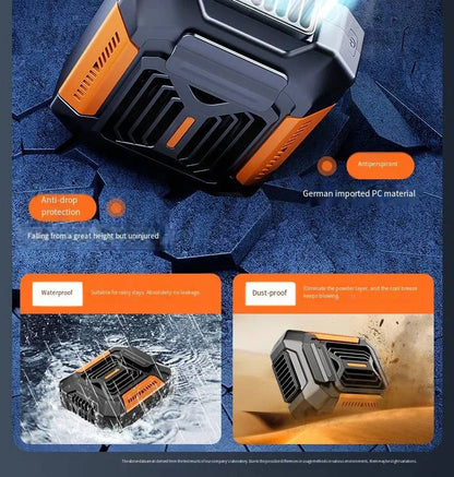 HOMFISH Personal Belt Clip Fan Portable Power Bank Flashlight Wearable Fan Hanging Neck Fan for Outdoor Works Hiking Camping Beauty World Shop