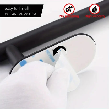 40cm Stainless Steel Bathroom Towel Rack No Drilling Self Adhesive Wall-Mounted Towel Clothes Shelf Holder Hanger Home Bath Rack Beauty World Shop