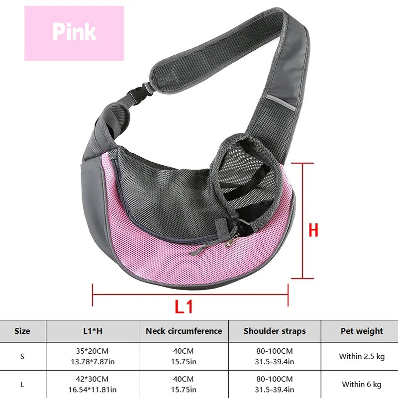 1Pc Dog out backpack,Dog Sling Carrier Breathable Mesh Travel Crossbody Bag For Puppy Cat Hiking Camping Beauty World Shop