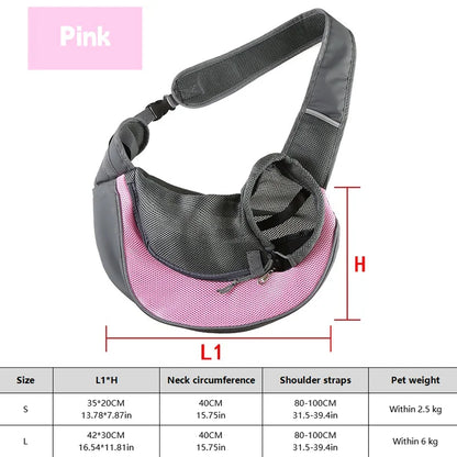 1Pc Dog out backpack,Dog Sling Carrier Breathable Mesh Travel Crossbody Bag For Puppy Cat Hiking Camping Beauty World Shop