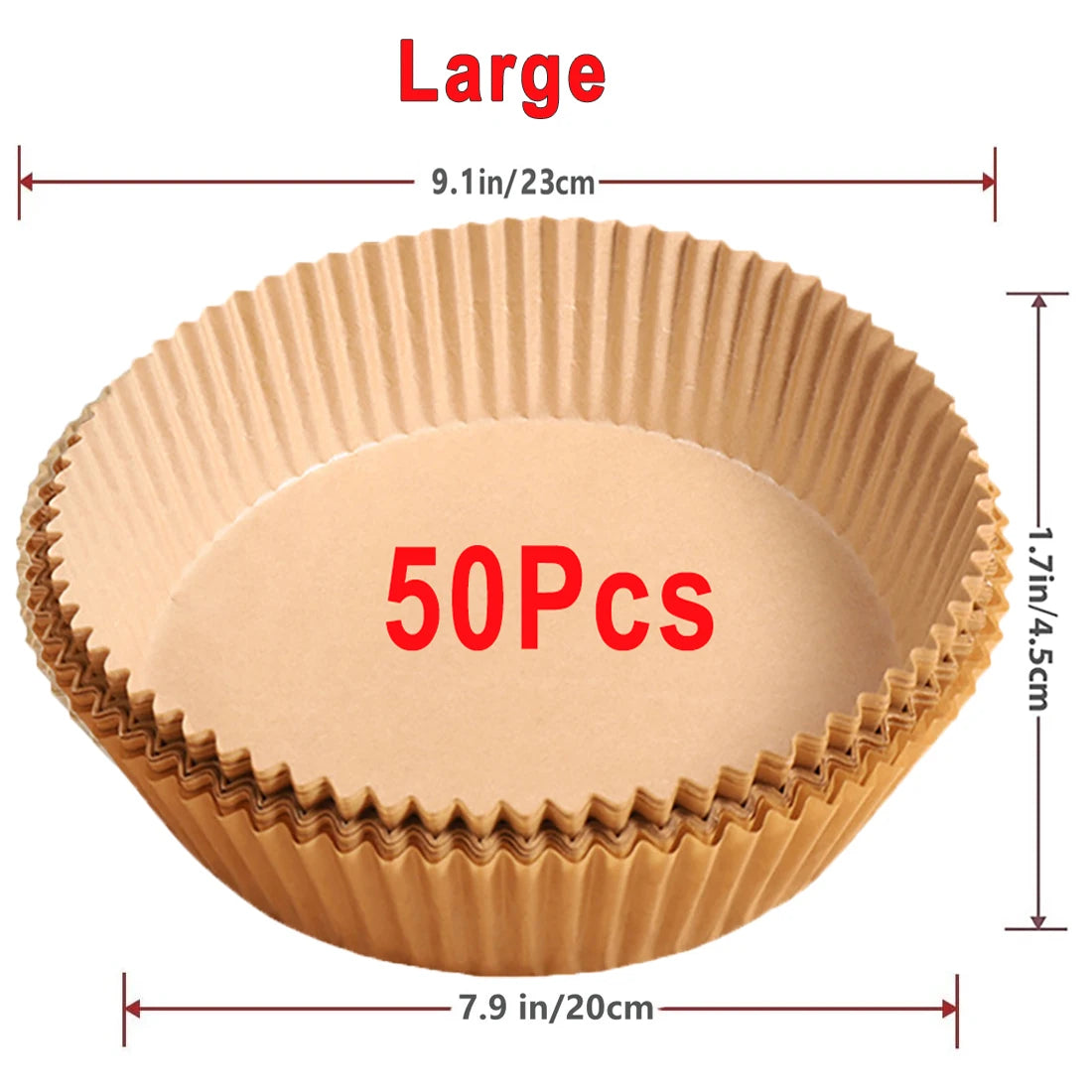 50/100Pcs Air Fryer Disposable Paper Non-Stick Airfryer Baking Papers Round Air-Fryer Paper Liners Paper Kitchen Accessories Beauty World Shop