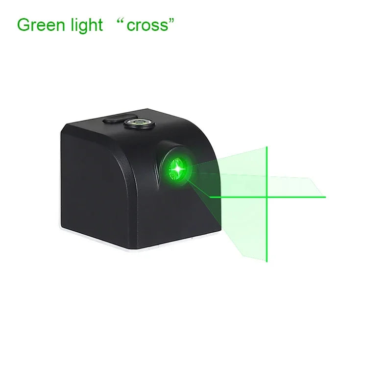 Powerful Laser Level Mini Horizontal And Vertical Cross Lines Super Green Portable Laser Level Location Line For USB Charge DIY Beauty World Shop