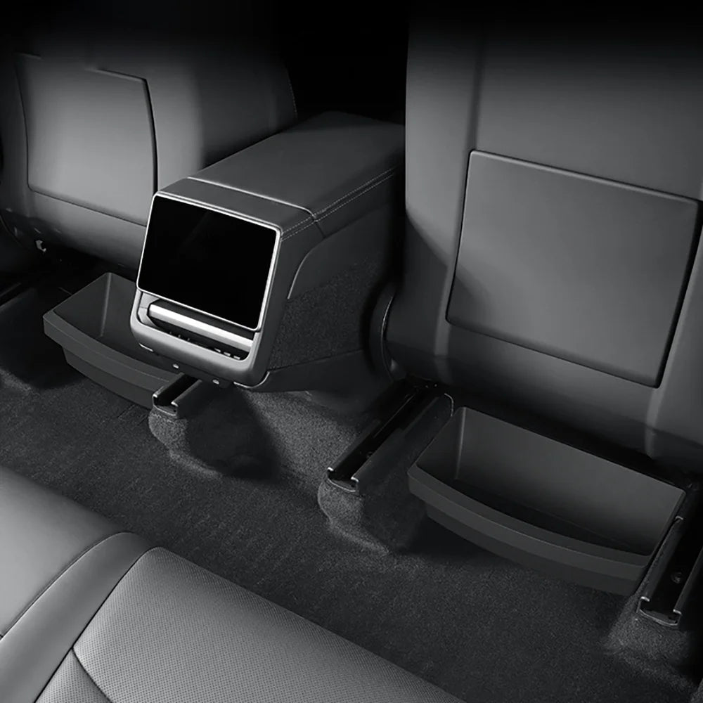 For Tesla New Model Y 2025 Launch Juniper Front Seats Under Seat drawer TPE Storage Box Beauty World Shop