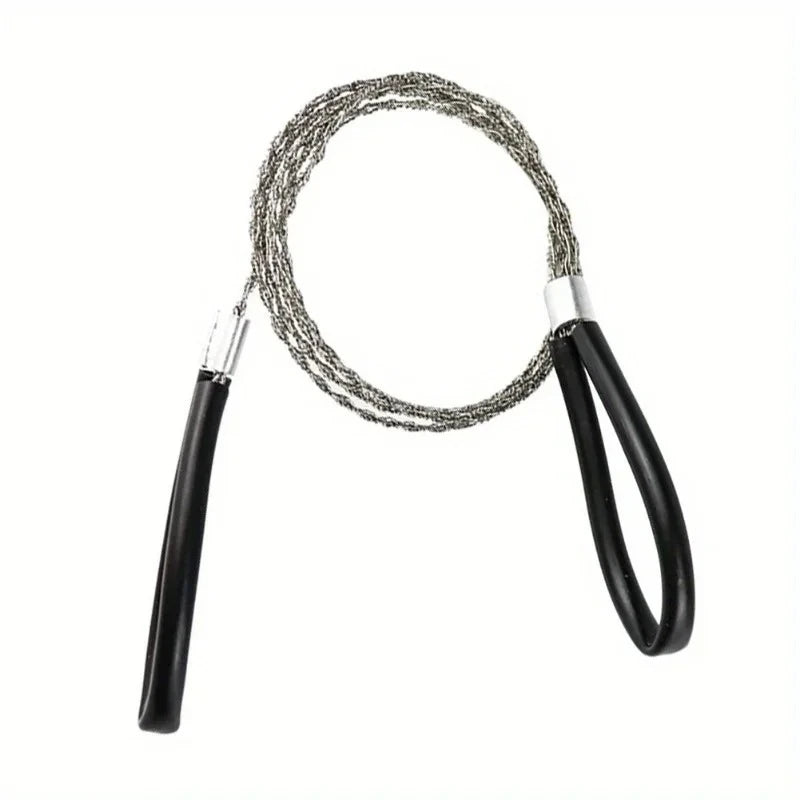 1PC portable stainless steel wire saw with finger handle, Pocket Manual chain saw for outdoor camping hiking survival Beauty World Shop