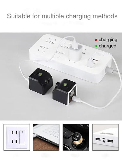 Powerful Laser Level Mini Horizontal And Vertical Cross Lines Super Green Portable Laser Level Location Line For USB Charge DIY Beauty World Shop