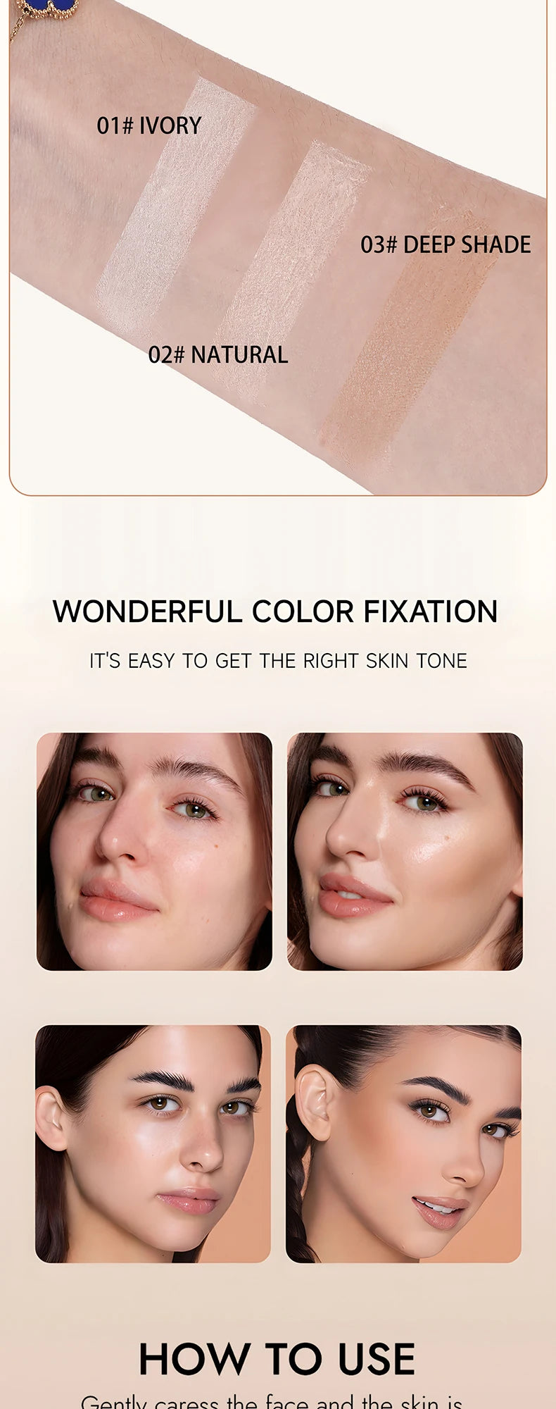 O'CHEAL Temperature Changing Foundation Stick Facial Coverage Blemishes Pores Double-Headed Face Matte Makeup Foundation Cream Beauty World Shop