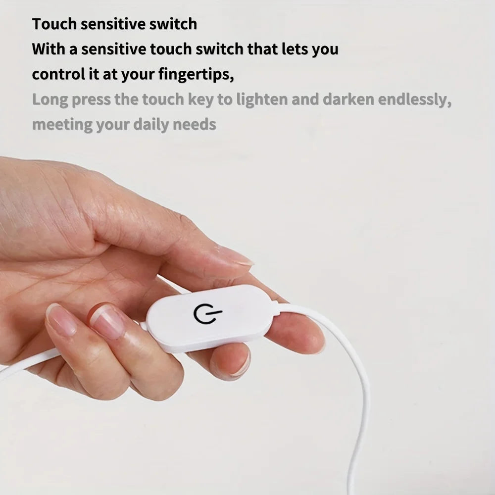 5V 2835 LED Strip Light Touch Sensor Switch Dimmable USB Flexible LED Tape Ribbon Light For Mirror Cabinet Stair Decor Lighting Beauty World Shop