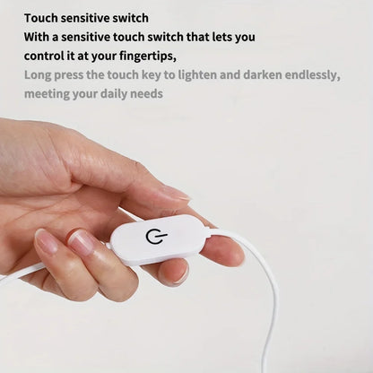 5V 2835 LED Strip Light Touch Sensor Switch Dimmable USB Flexible LED Tape Ribbon Light For Mirror Cabinet Stair Decor Lighting Beauty World Shop