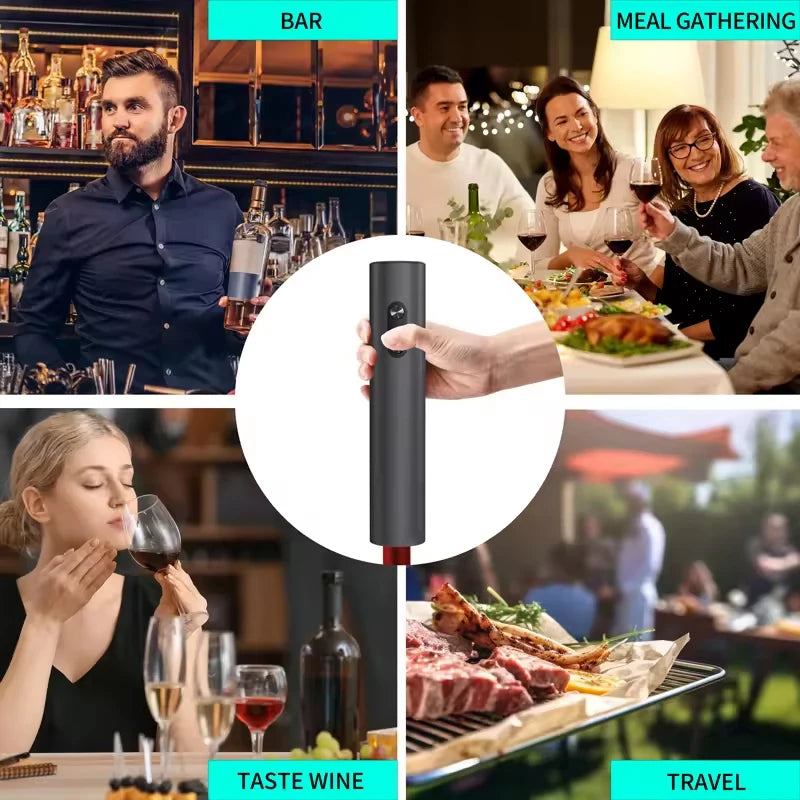 Electric Automatic Red Wine Opener Set Multifunction Wine Stopper, Wine Pourer, Electric Bottle Opener Gift Set for ins Style Beauty World Shop