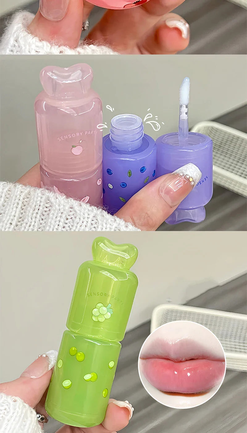 SENSORY PARTY Hydrating & Brightening Lip Mask - Deep Moisture, Lip Wrinkle Reduction, 24-Hour Hydration Lip Oil Beauty Trend Shop
