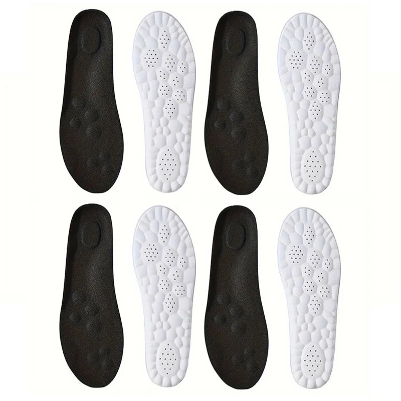 1Pair/2Pairs/4Pairs High Elasticity Latex Sport Insoles Soft Shoe Pads Arch Support Orthotic Insoles Breathable Deodorant Insole Beauty World Shop